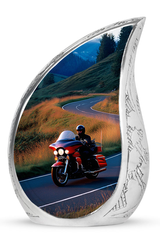Blue Bike Cremation Urns - Opulent Dedication 10-inch, 200 cu in - Karyliz