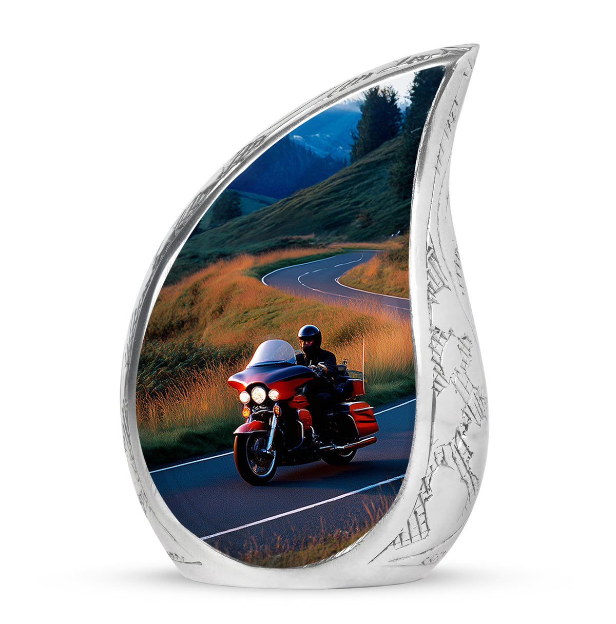Blue Bike Cremation Urns - Opulent Dedication 10-inch, 200 cu in - Karyliz