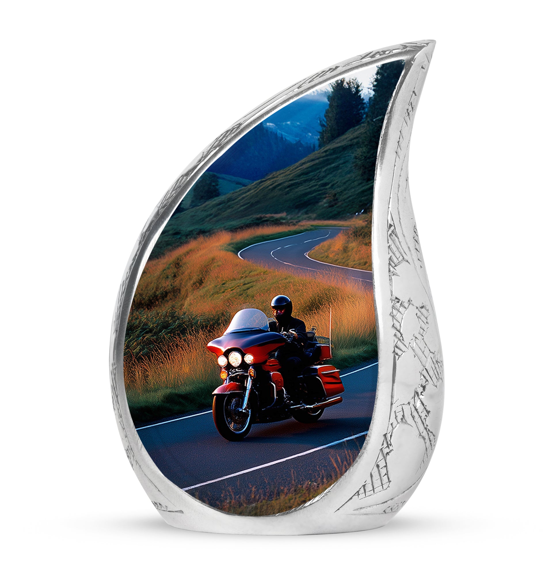 Blue Bike Cremation Urns - Opulent Dedication 10-inch, 200 cu in - Karyliz