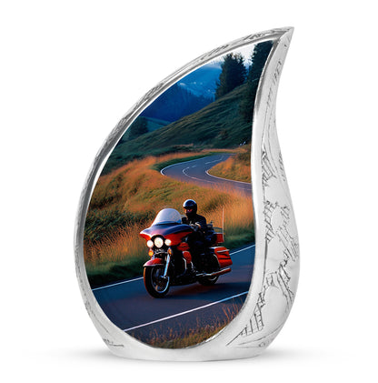 Blue Bike Cremation Urns - Opulent Dedication 10-inch, 200 cu in - Karyliz