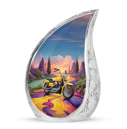 Personalized Bike Cremation Urns - Eminent Blue 10-inch, 200 cu in - Karyliz