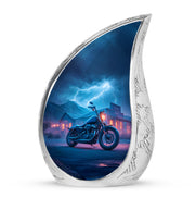 Personalized Bike Cremation Urns - Wondrous Blue 10-inch, 200 cu in - Karyliz
