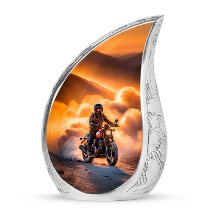 Distinguished Gold Bike Cremation Urn for Ashes - 10-inch, 200 cu in - Karyliz