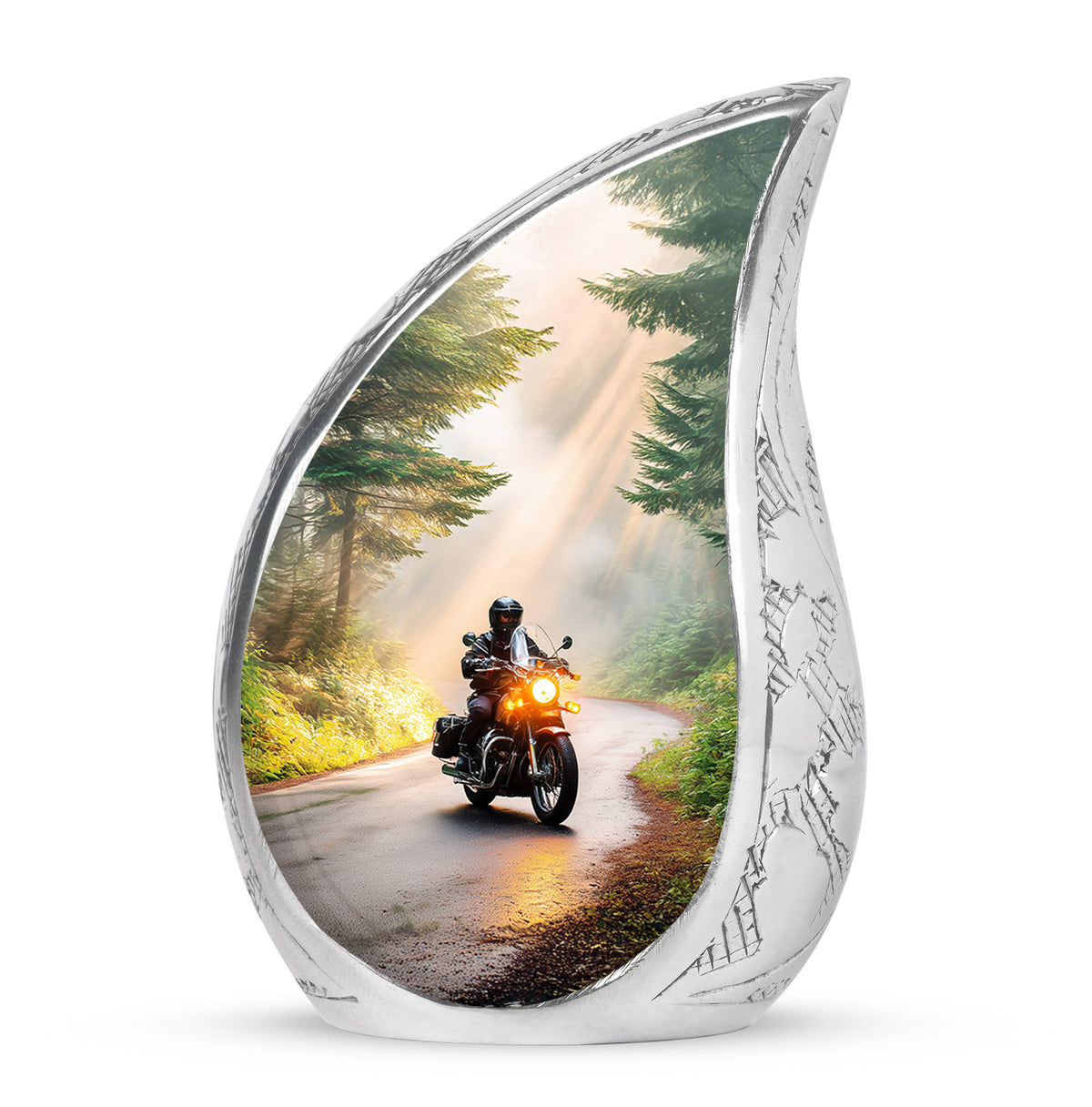 Gold Bike Memorial Cremation Urns for Human Ashes - 10-inch, 200 cu in - Karyliz