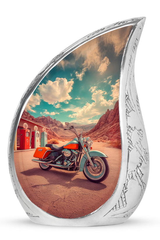 Harmonious Bike Cremation Urns for Human Ashes - Teal 10-inch - Karyliz