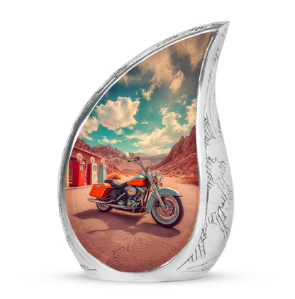 Harmonious Bike Cremation Urns for Human Ashes - Teal 10-inch - Karyliz