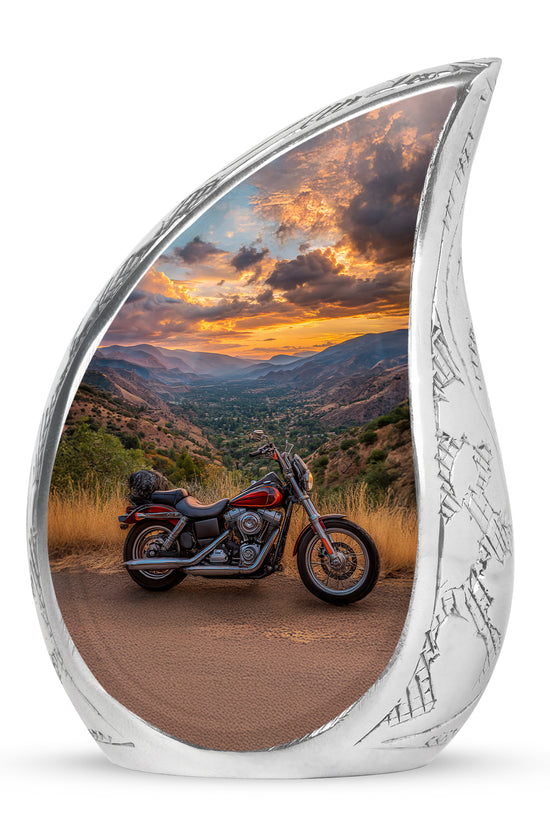 Personalized Bike Cremation Urns - Wondrous Blue 10-inch, 200 cu in - Karyliz