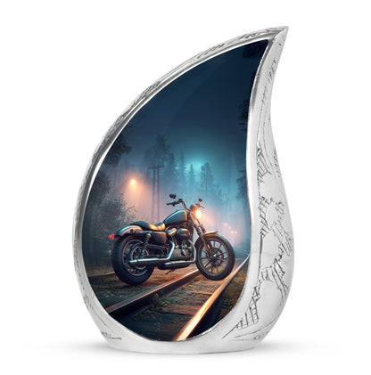 Blue Bike Cremation Urns - Imperial Reflection 10-inch, 200 cu in - Karyliz