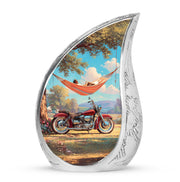 Personalized Refined Bike Cremation Urns - Teal 10-inch, 200 cu in - Karyliz