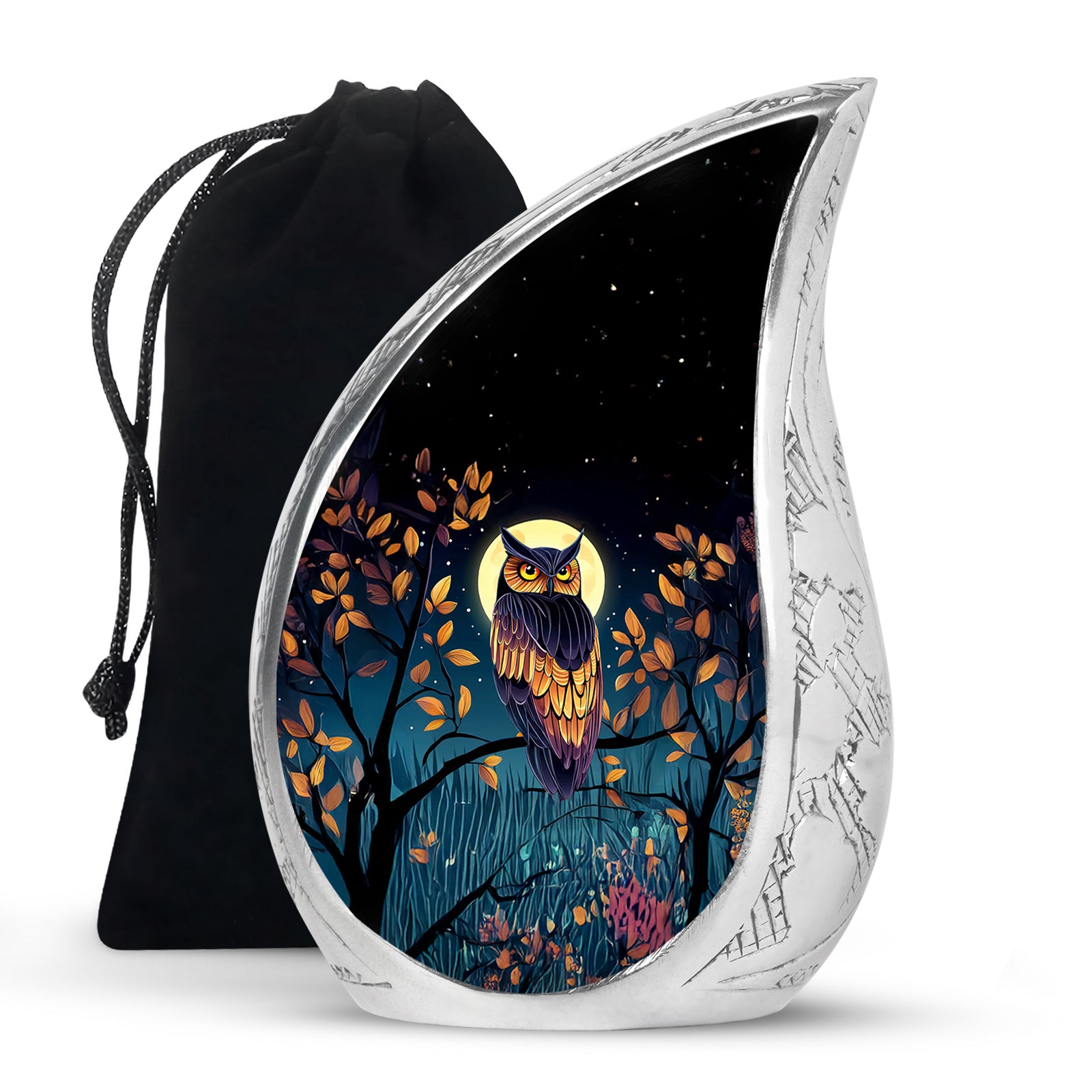 Moonlight Owl Cremation Urn - Artistic Memorial Urn for Loved Ones
