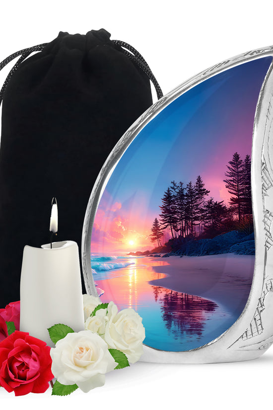 Seashore Memorial Urn For Ashes - Coastal Cremation Urn For Burial