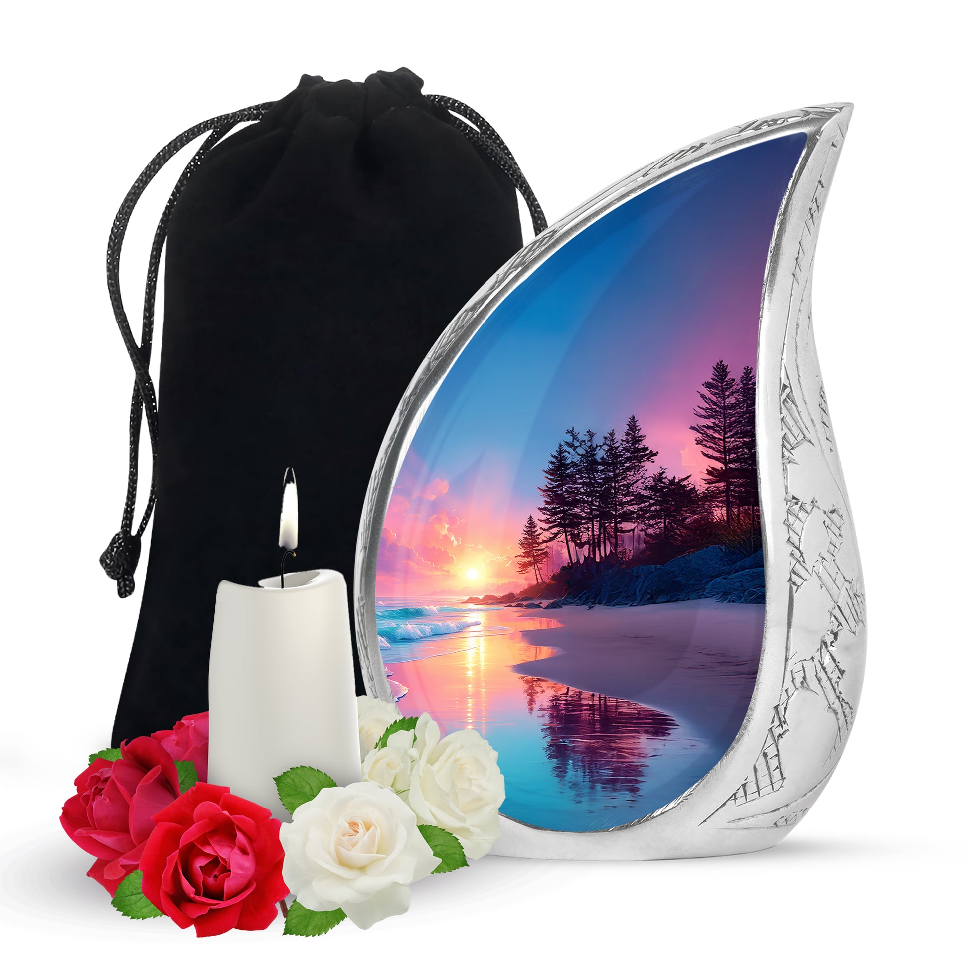 Seashore Memorial Urn For Ashes - Coastal Cremation Urn For Burial