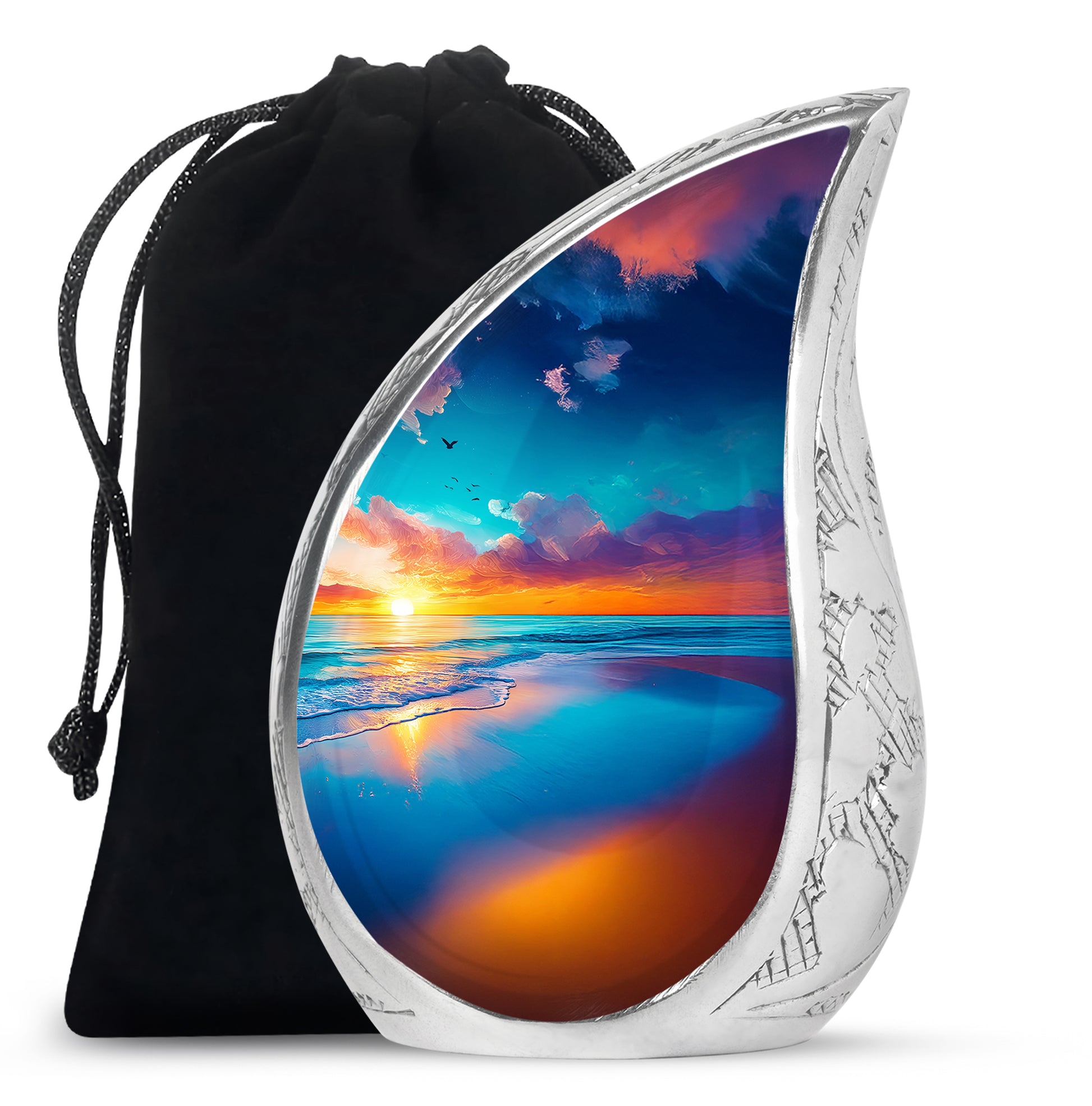 Beautiful Beach Funeral Urn - Peaceful Cremation Urn For Loved Ones