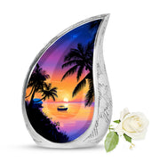 Pink Beach Haven Cremation Urns for Human Ashes - 10-inch, 200 cu in - Yatskia