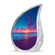 Personalized Blue Beach Cremation Urns for Ashes - Enchanting 10-inch - Yatskia