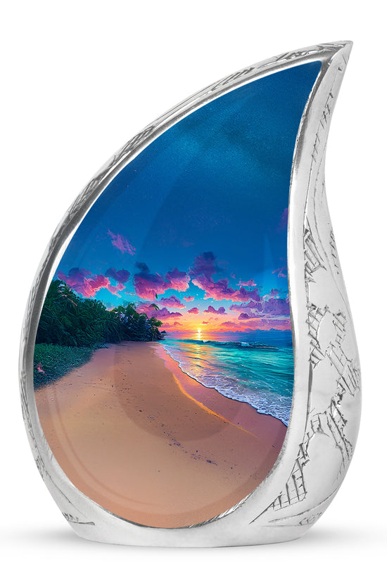 Blessed Beach Cremation Urns for Human Ashes - Blue 10-inch - Yatskia