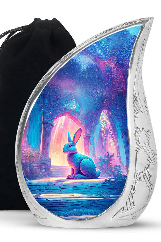 Dreamy Fantasy Rabbit Funeral Urn - Glowing Hall Cremation Urn For Loved Ones