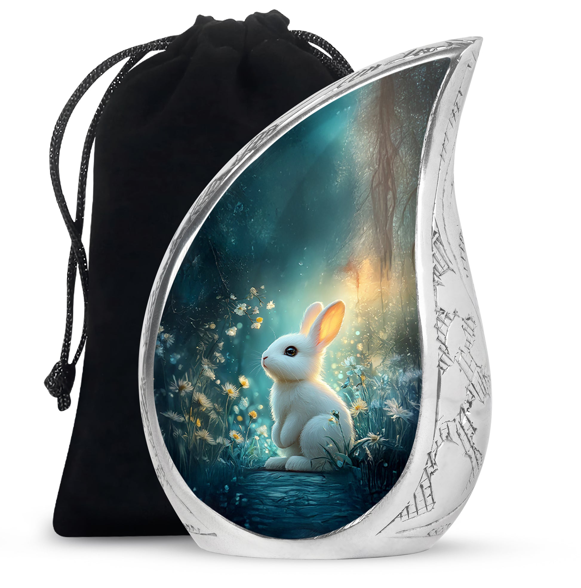 Cute Rabbit Memorial Urn - Bunny Cremation Urn For Human Ashes