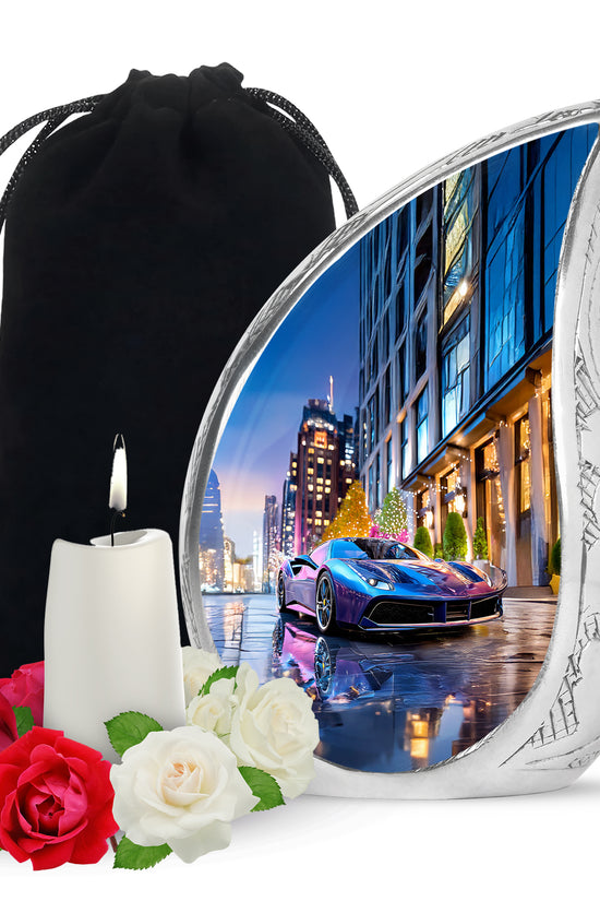 Neon Car Cremation Urn - Beautiful Memorial Urn For Male