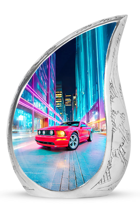 Personalized Magnificent Car Cremation Urns - Blue 10-inch, 200 cu in - Karyliz
