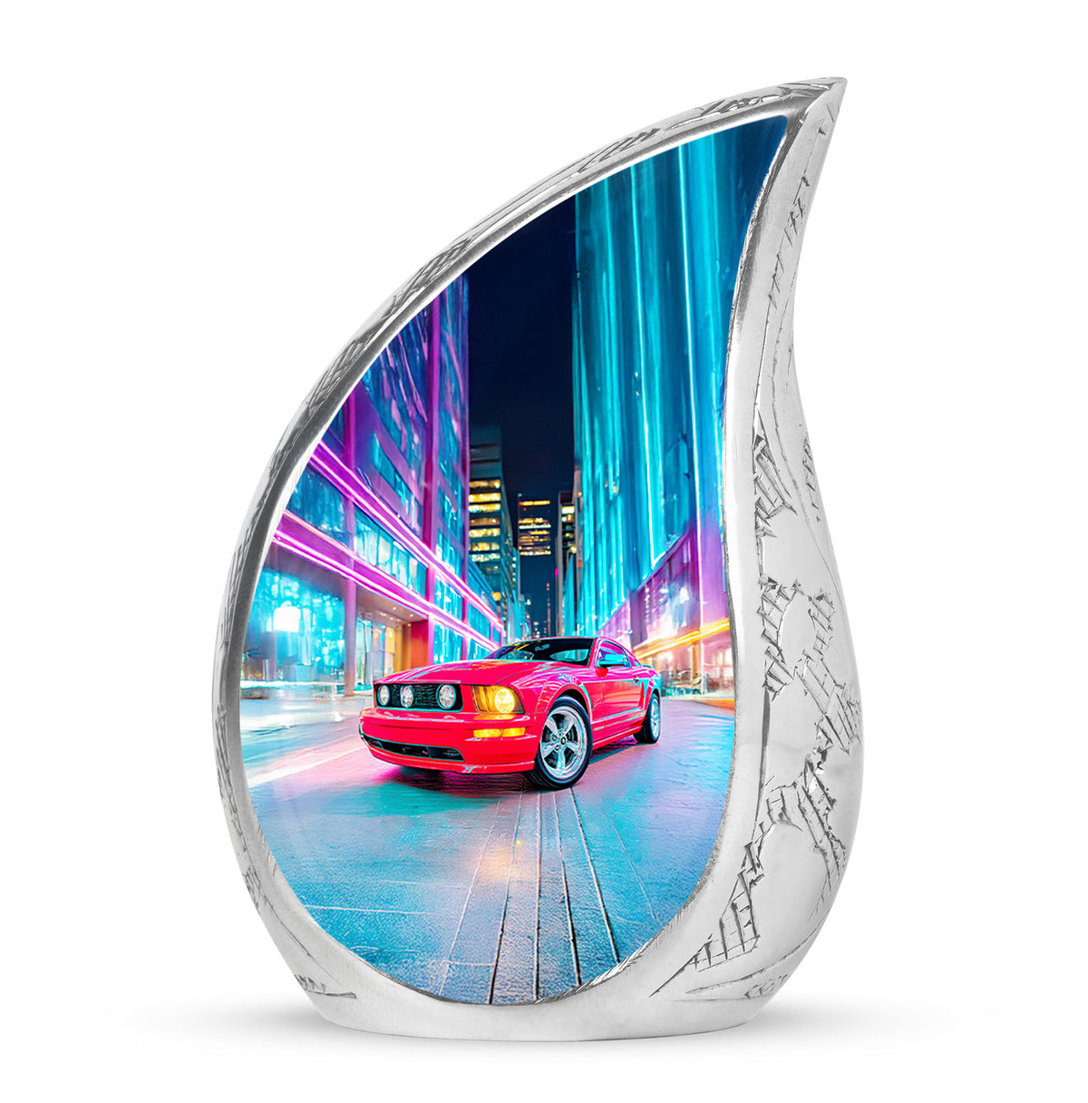 Personalized Magnificent Car Cremation Urns - Blue 10-inch, 200 cu in - Karyliz