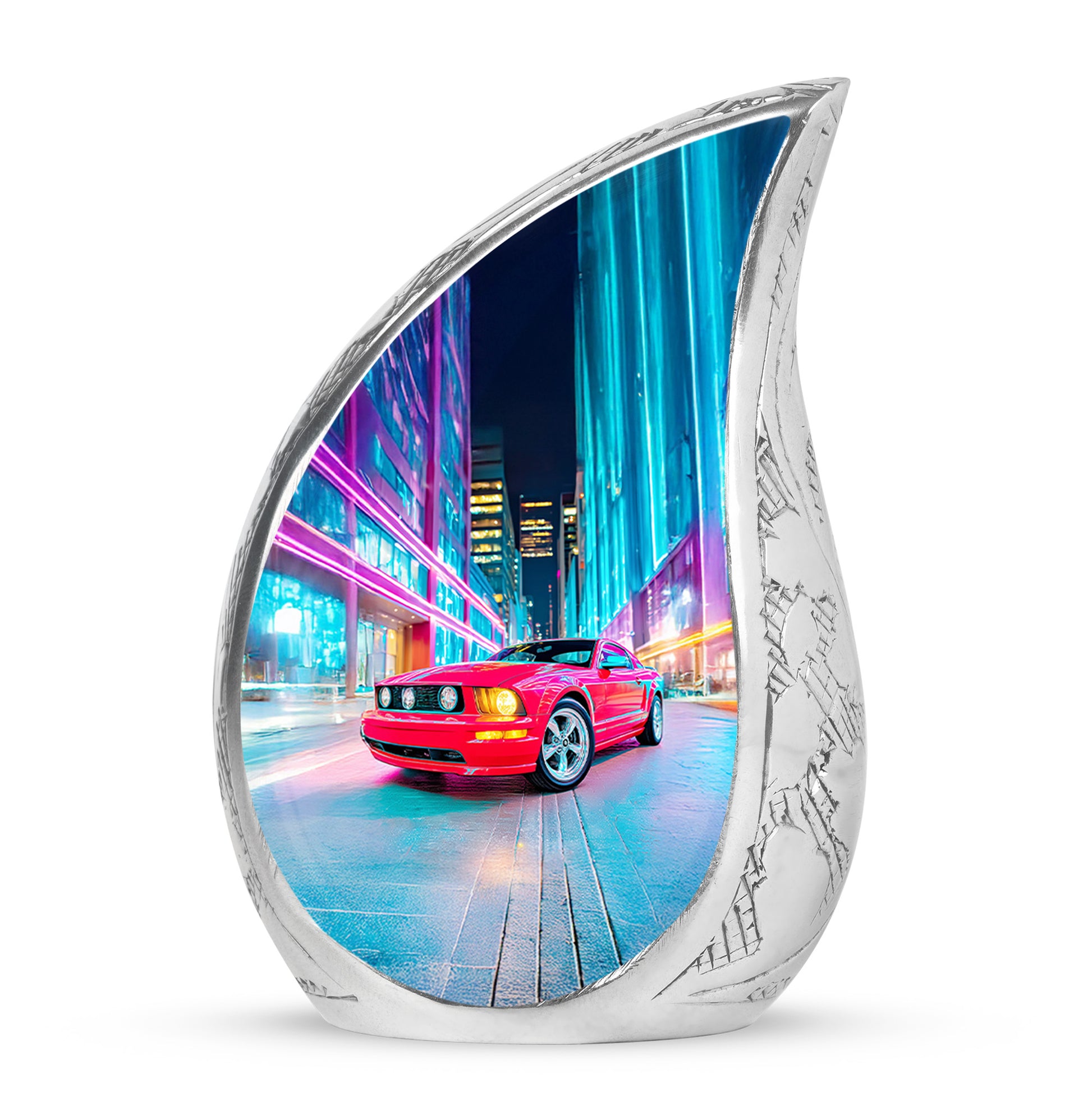Personalized Magnificent Car Cremation Urns - Blue 10-inch, 200 cu in - Karyliz