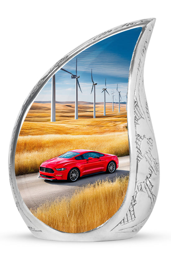 Remarkable Car Memorial Cremation Urns - Blue 10-inch, 200 cu in - Karyliz