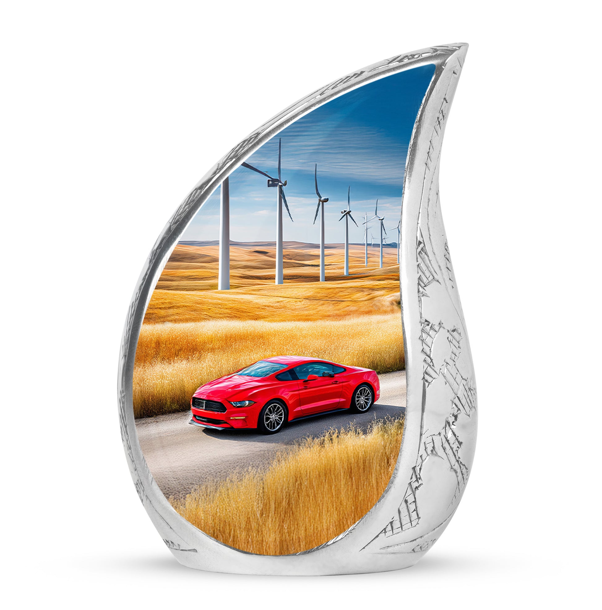Remarkable Car Memorial Cremation Urns - Blue 10-inch, 200 cu in - Karyliz