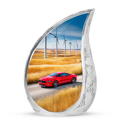 Remarkable Car Memorial Cremation Urns - Blue 10-inch, 200 cu in - Karyliz