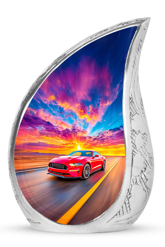 Blue Car Cremation Urns - Enduring Sentinel 10-inch, 200 cu in - Karyliz