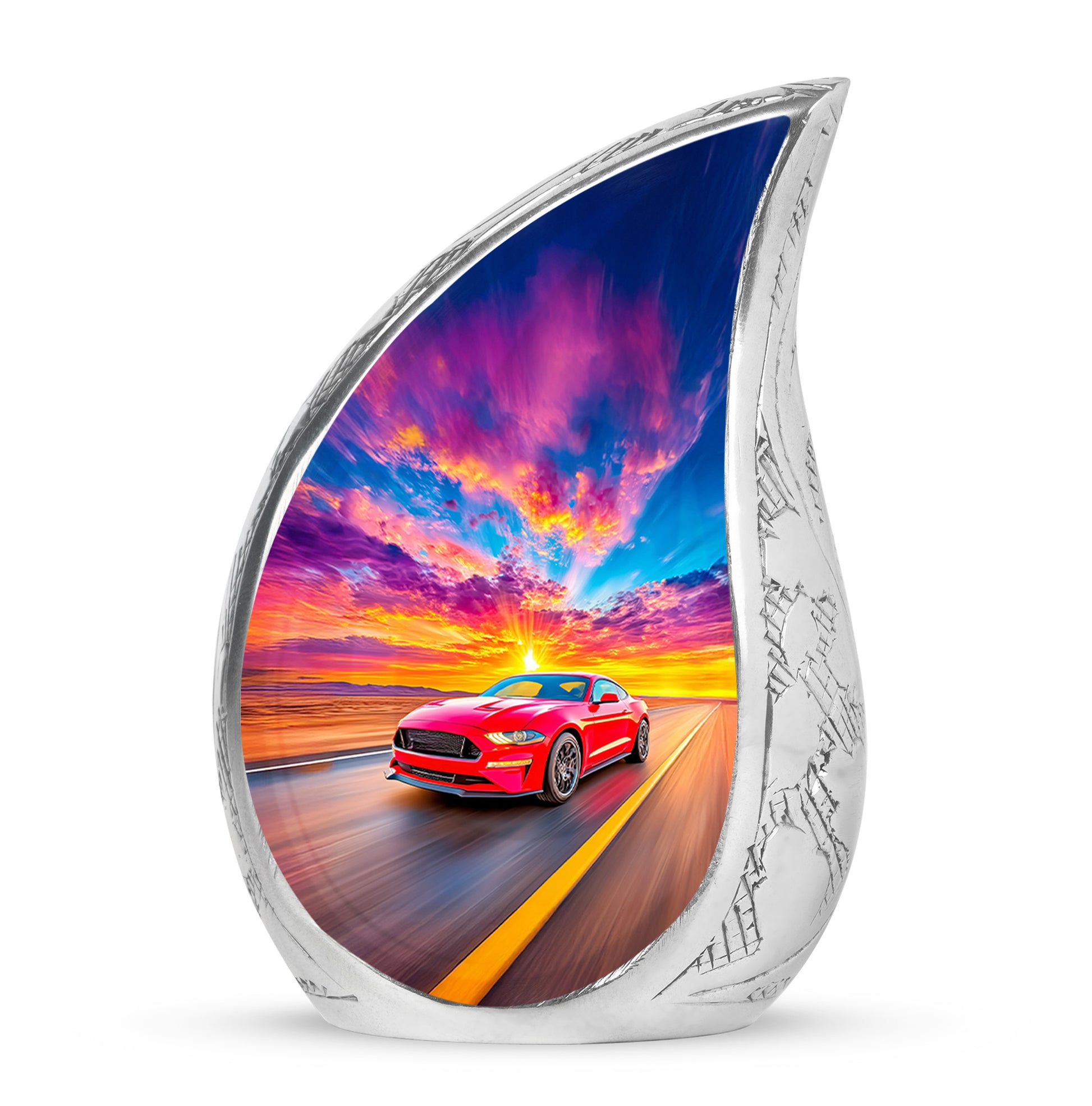 Blue Car Cremation Urns - Enduring Sentinel 10-inch, 200 cu in - Karyliz