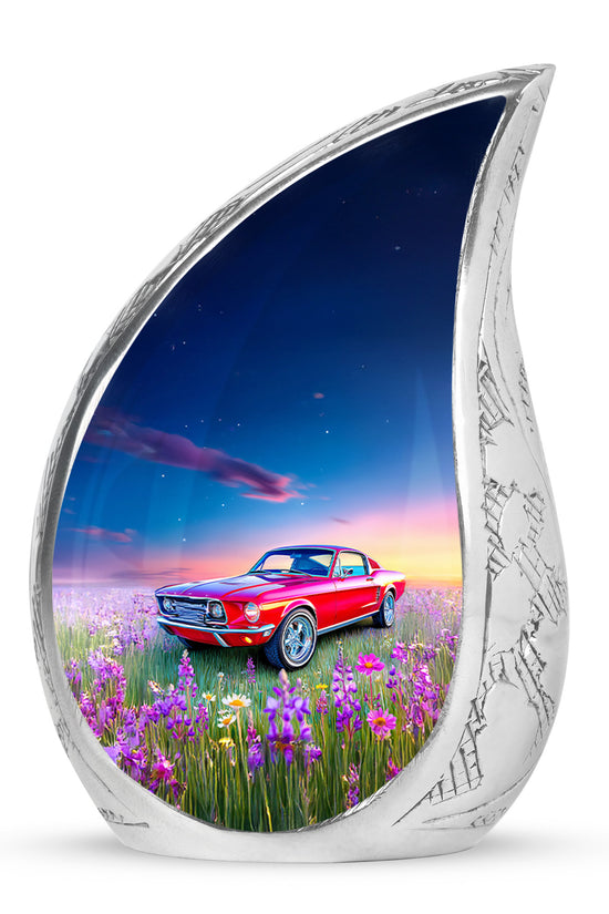 Divine Blue Car Cremation Urn for Ashes - 10-inch, 200 cu in - Karyliz