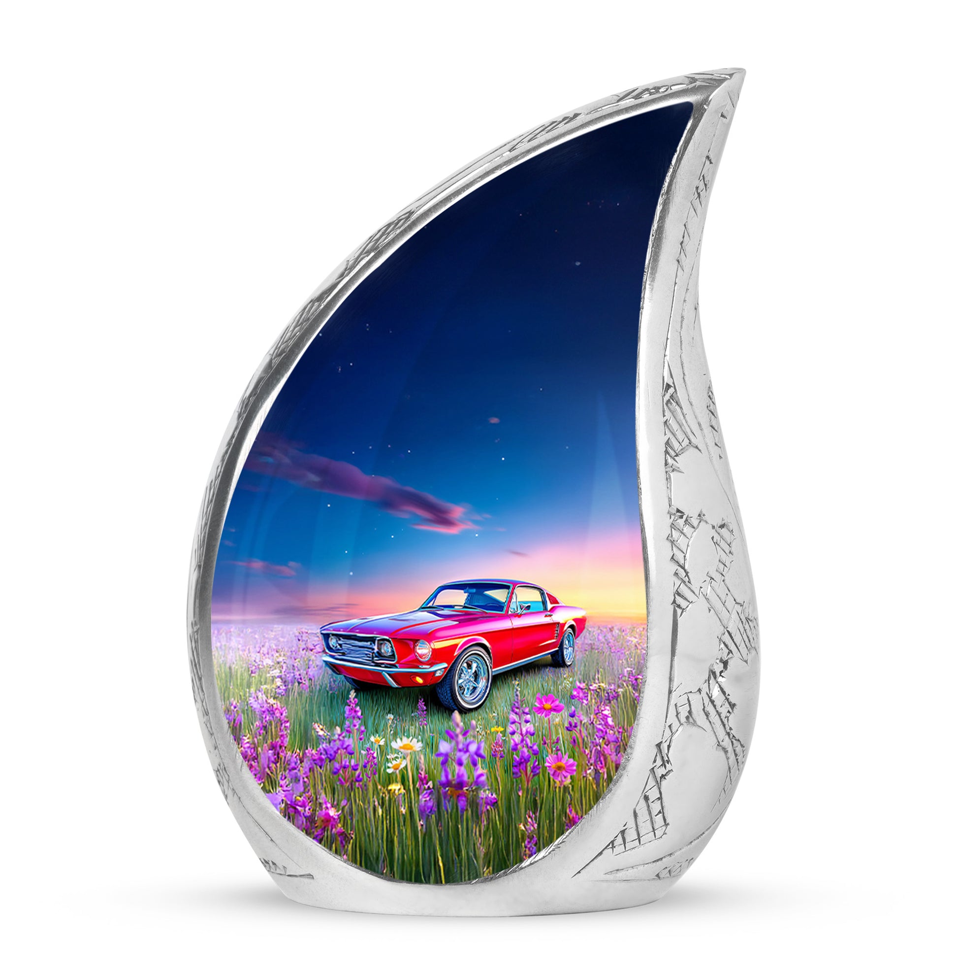 Divine Blue Car Cremation Urn for Ashes - 10-inch, 200 cu in - Karyliz