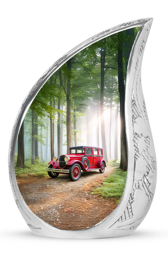 Personalized Green Cherished Car Cremation Urns for Human Ashes - 10-inch, 200 cu in - Karyliz