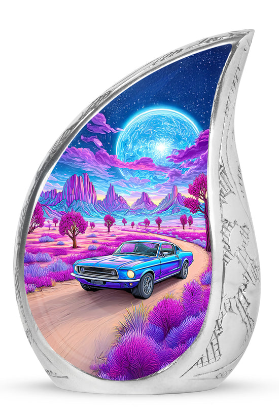 Personalized Car Cremation Urns - Eminent Blue 10-inch, 200 cu in - Karyliz