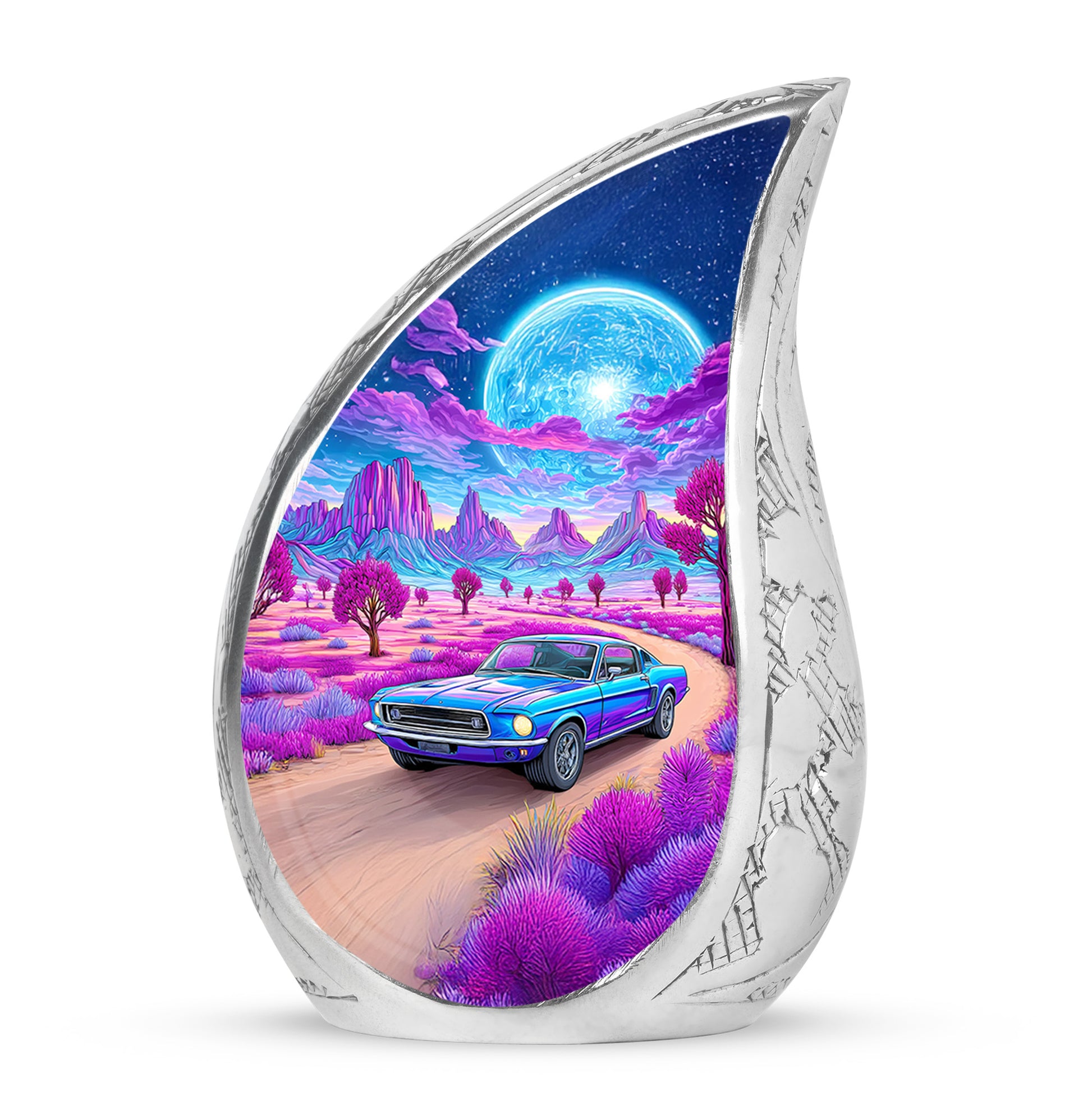 Personalized Car Cremation Urns - Eminent Blue 10-inch, 200 cu in - Karyliz