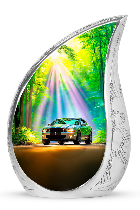 Teal Car Cremation Urns - Opulent Haven 10-inch, 200 cu in - Karyliz