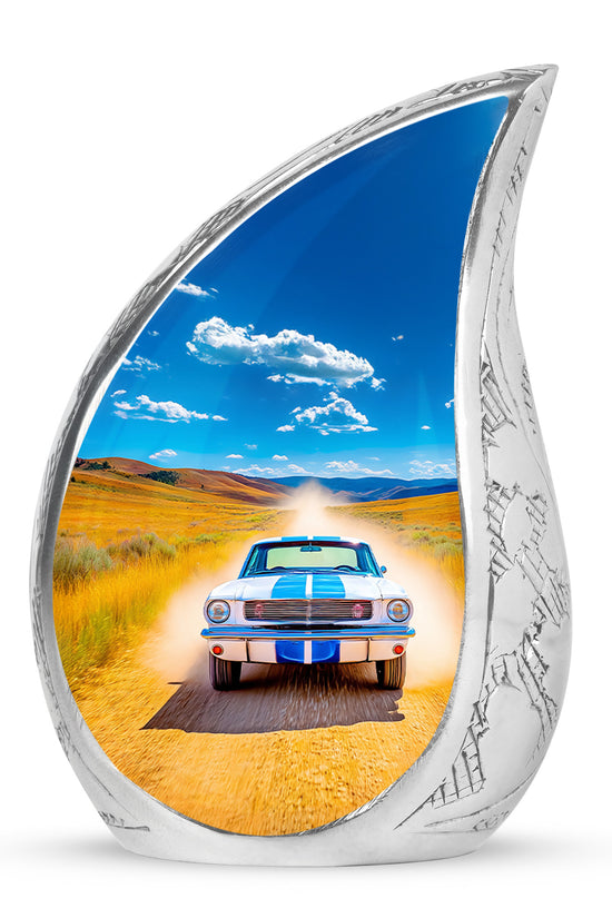 Ethereal Car Memorial Cremation Urns - Blue 10-inch, 200 cu in - Karyliz