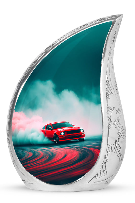 Personalized Seraphic Car Cremation Urns - Teal 10-inch, 200 cu in - Karyliz