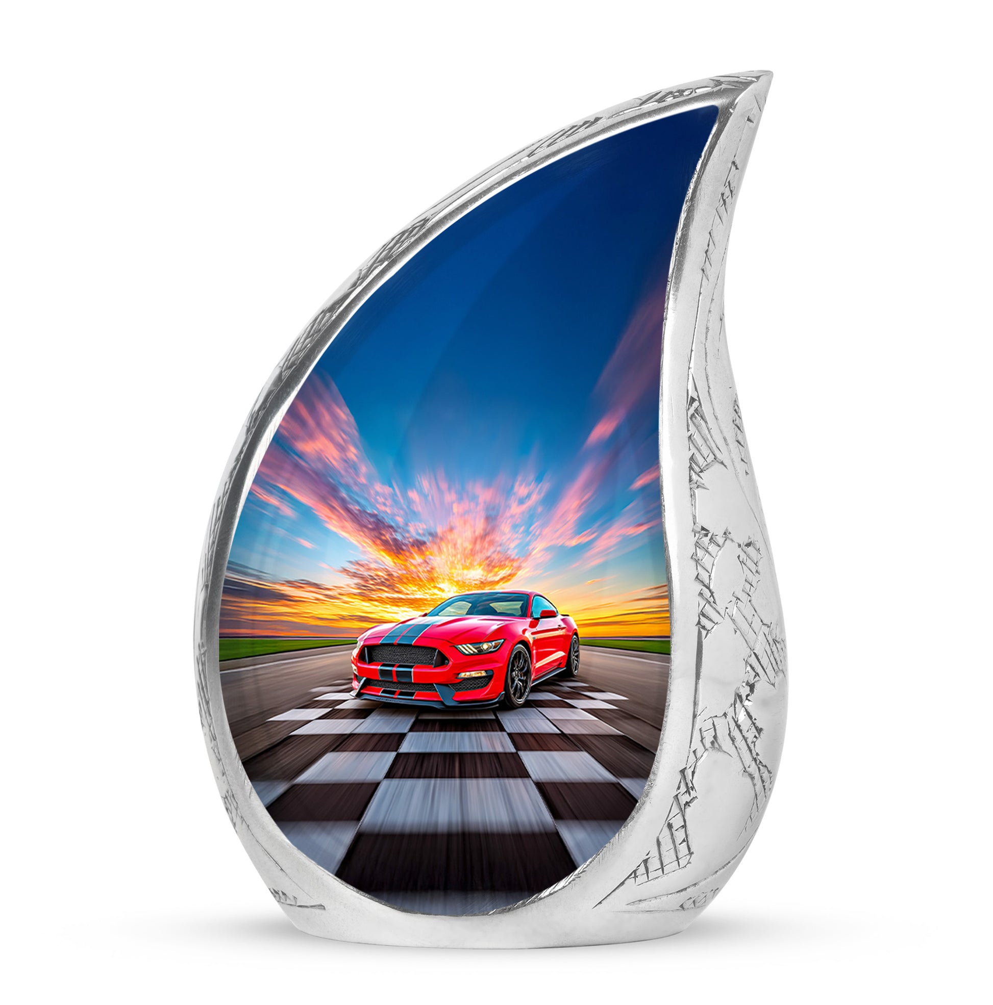 Personalized Car Cremation Urns - Tranquil Blue 10-inch, 200 cu in - Karyliz