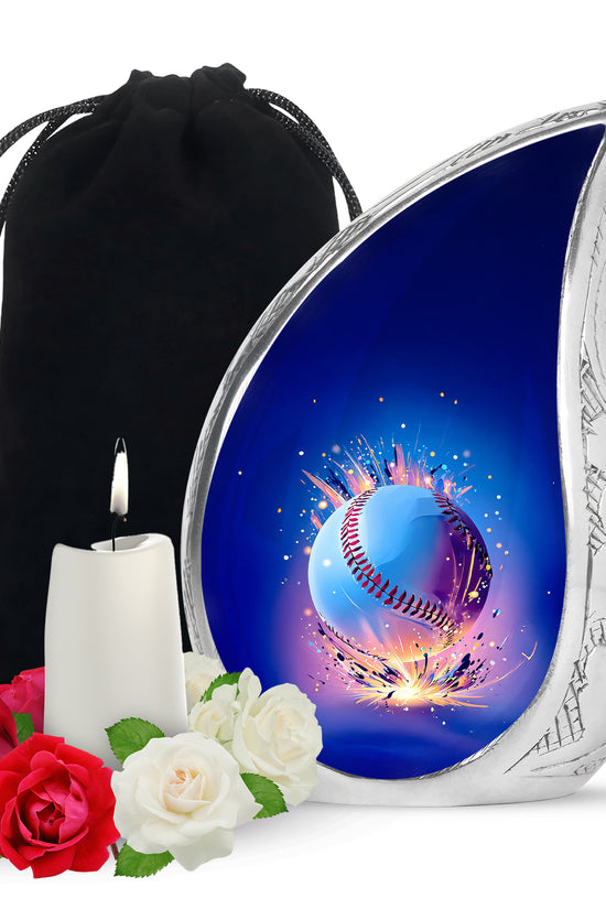 Baseball Energy Tribute Urn - Cremation Urn For Human Ashes Adult