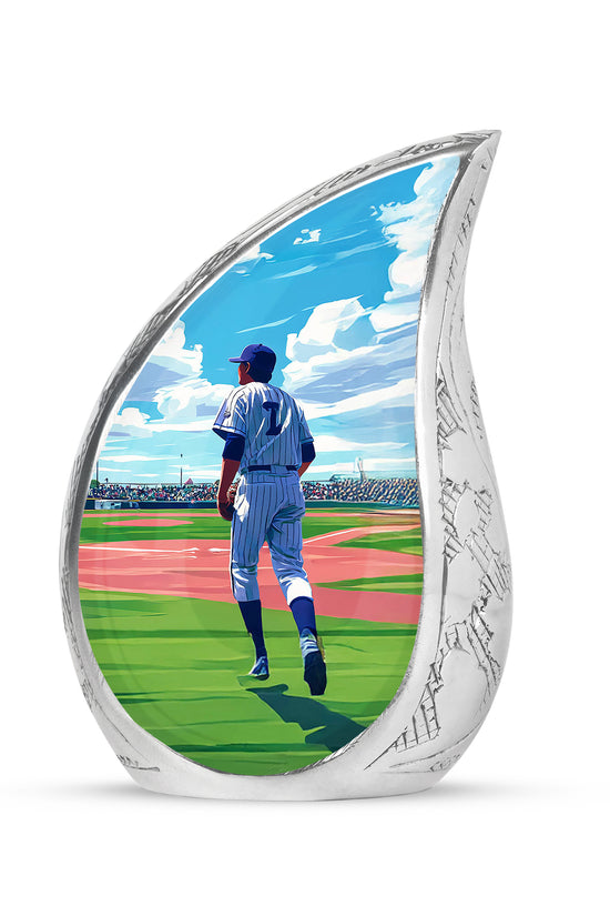 Sublime Baseball Cremation Urns for Human Ashes - Blue 10-inch - Yatskia