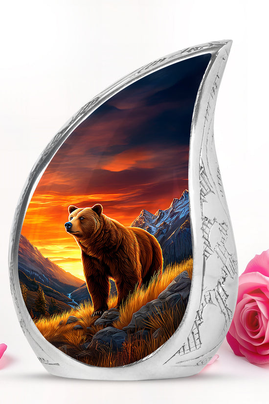 Blue Bear Devotion Cremation Urns for Human Ashes - 10-inch, 200 cu in - Yatskia