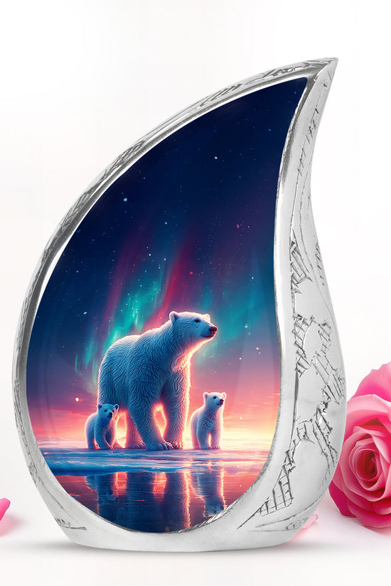 Blue Bear Tribute Cremation Urns for Human Ashes - 10-inch, 200 cu in - Yatskia