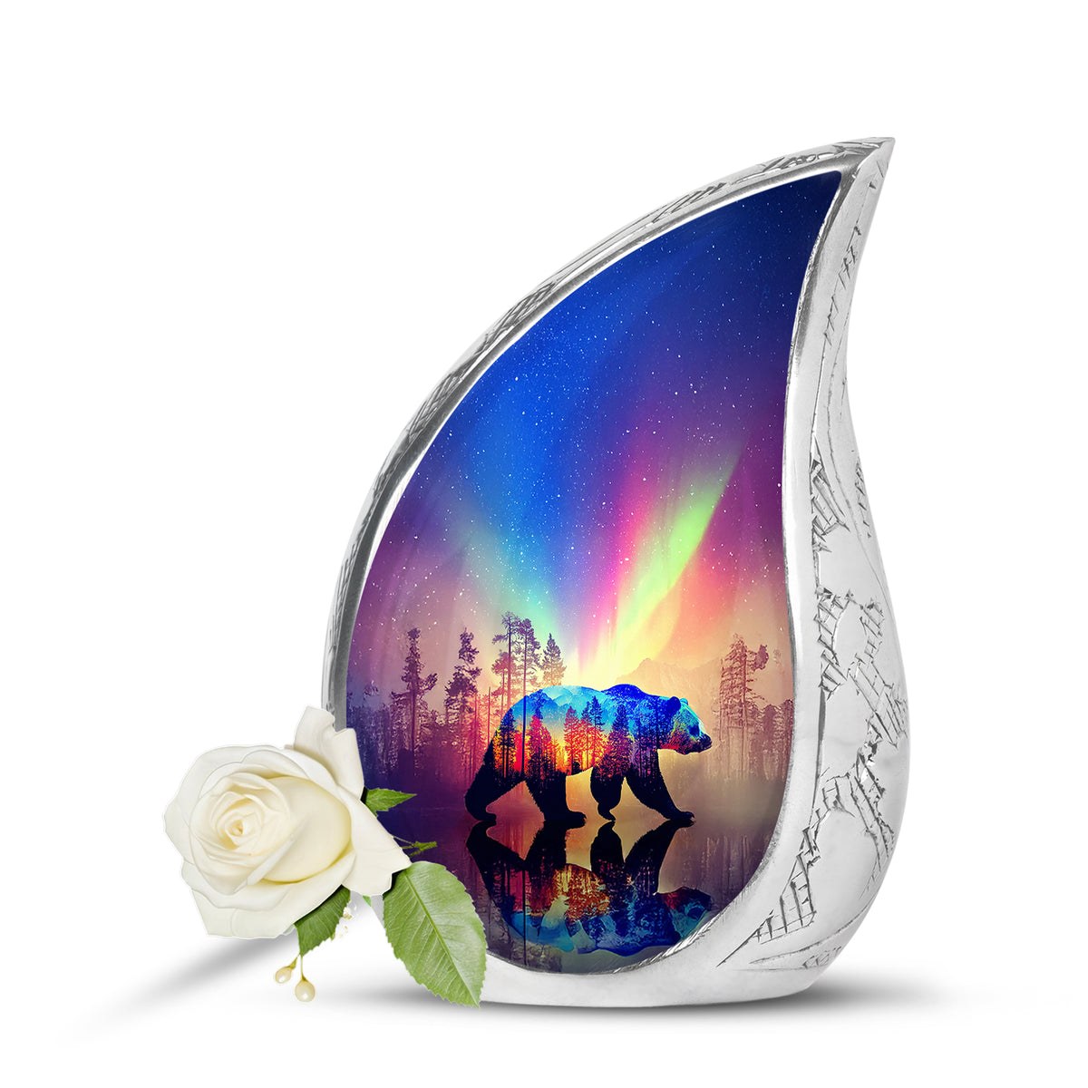 Blue Bear Cremation Urns - Opulent Haven 10-inch, 200 cu in - Yatskia