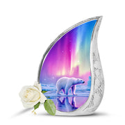 Personalized Pink Revered Bear Cremation Urns for Human Ashes - 10-inch, 200 cu in - Yatskia