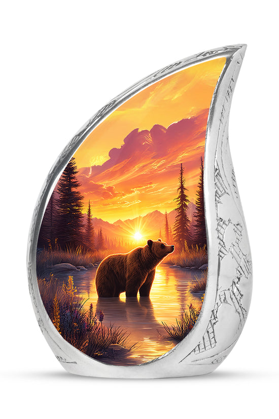 Personalized Red Bear Cremation Urns for Ashes - Captivating 10-inch - Yatskia