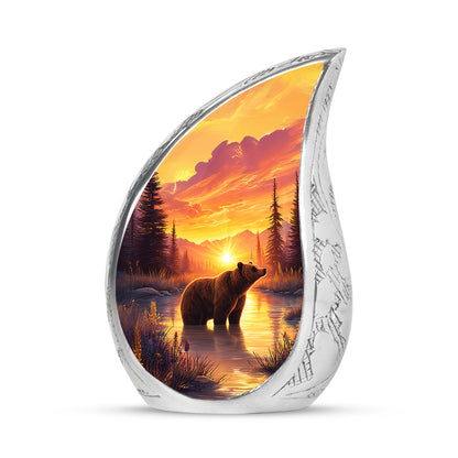 Personalized Red Bear Cremation Urns for Ashes - Captivating 10-inch - Yatskia