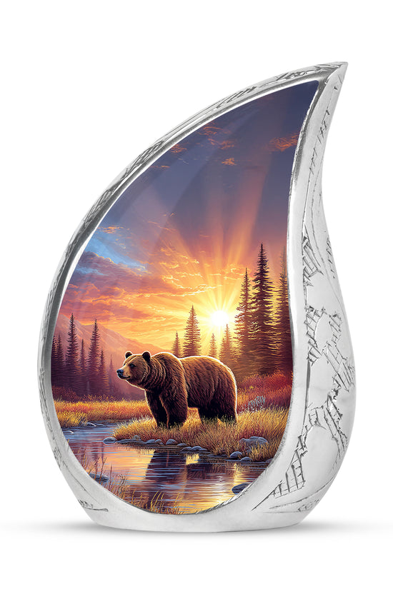 Personalized Refined Bear Cremation Urns - Red 10-inch, 200 cu in - Yatskia