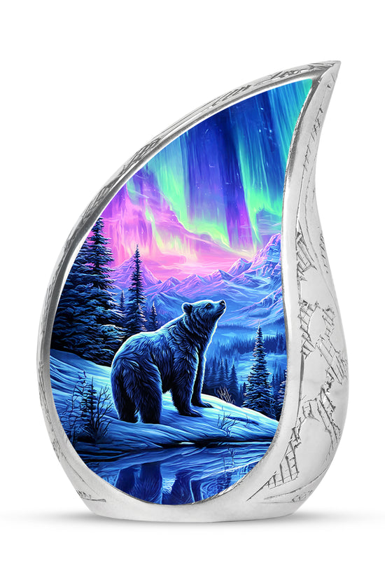 Personalized Bear Cremation Urns - Eminent Purple 10-inch, 200 cu in - Yatskia
